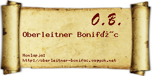 Oberleitner Bonifác névjegykártya